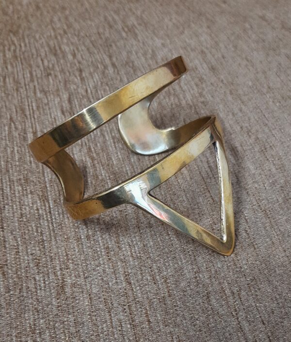 Contemporary Golden Brass Cuffs