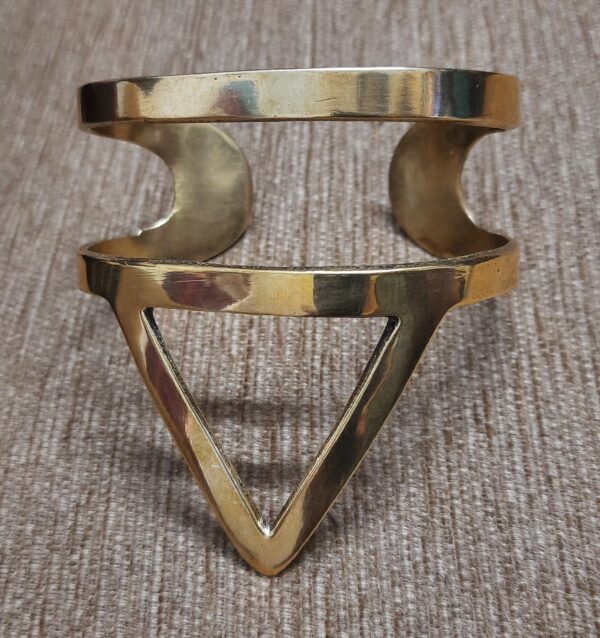 Contemporary Golden Brass Cuffs