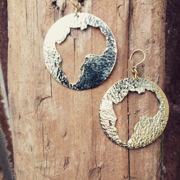 Africa cut out earrings