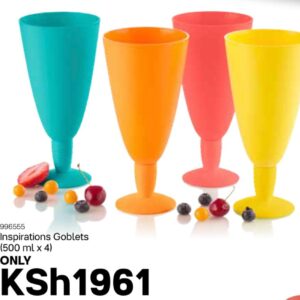 Add a touch of fun when entertaining with this bright beverage set